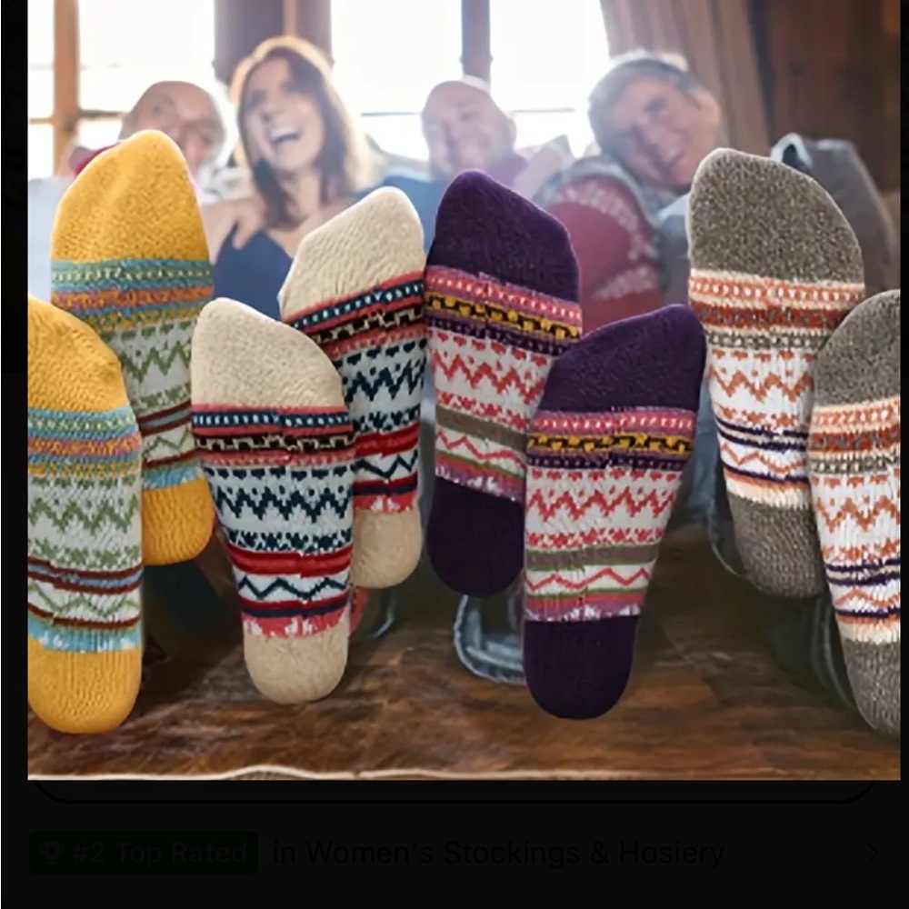 5pairs Colorful Patterned Socks - Picture 3 of 5